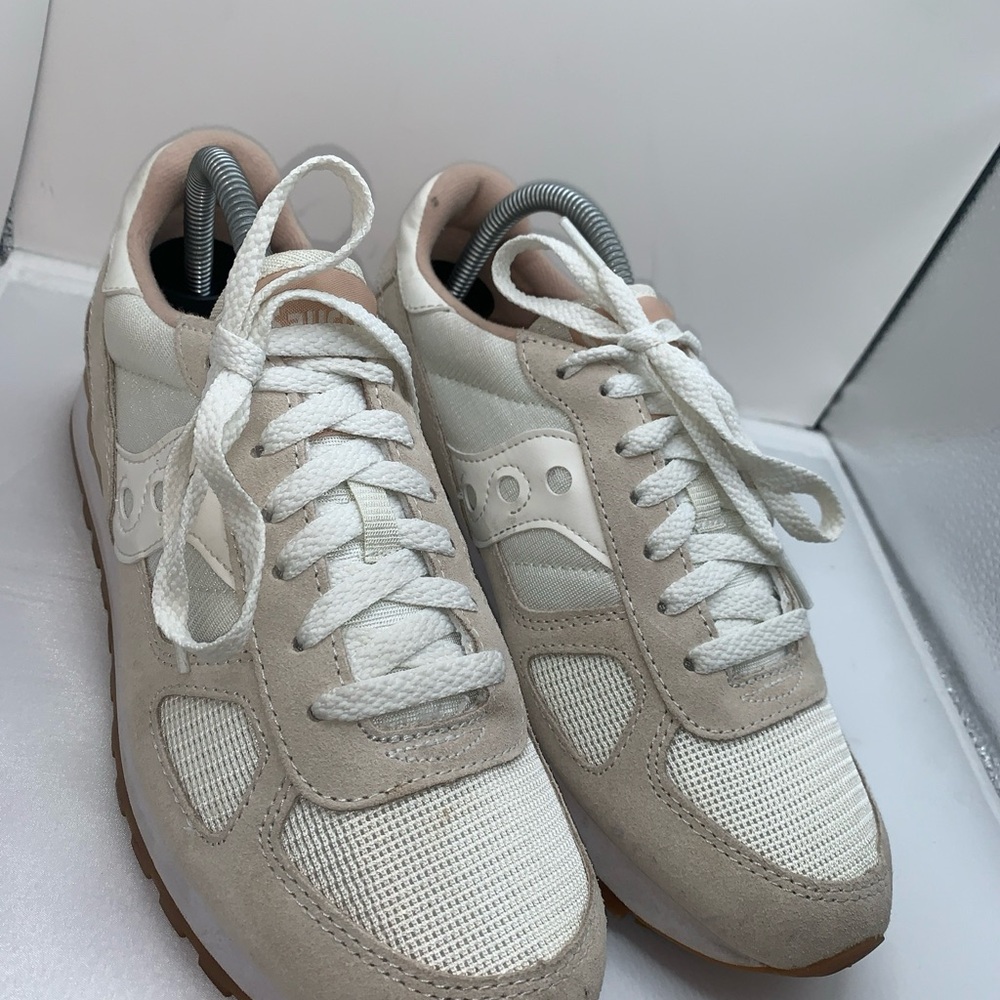 Saucony White and Cream Sneakers